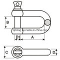 Dr-Z0053 Us Type Znic Alloy Shackles